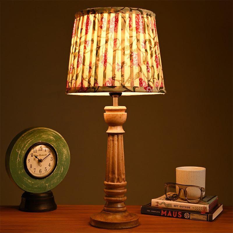 Buy Reina Wooden Table Lamp - Yellow Table Lamp from Vaaree