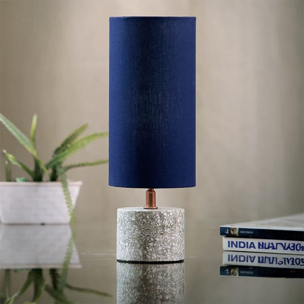 Table Lamp - Round Terrazzo Table Lamp - Blue