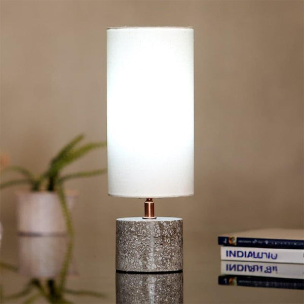 Table Lamp - Round Terrazzo Table Lamp - White