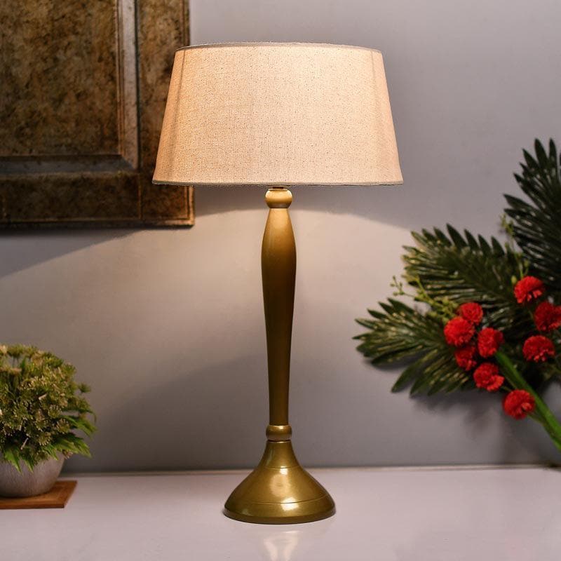 Buy Royal Ovoid Gold Table Lamp - Khadi Table Lamp from Vaaree