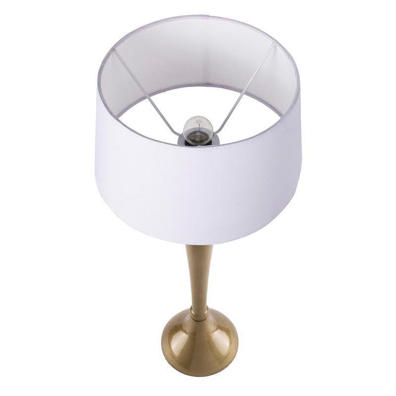 Buy Royal Ovoid Gold Table Lamp - White Table Lamp from Vaaree