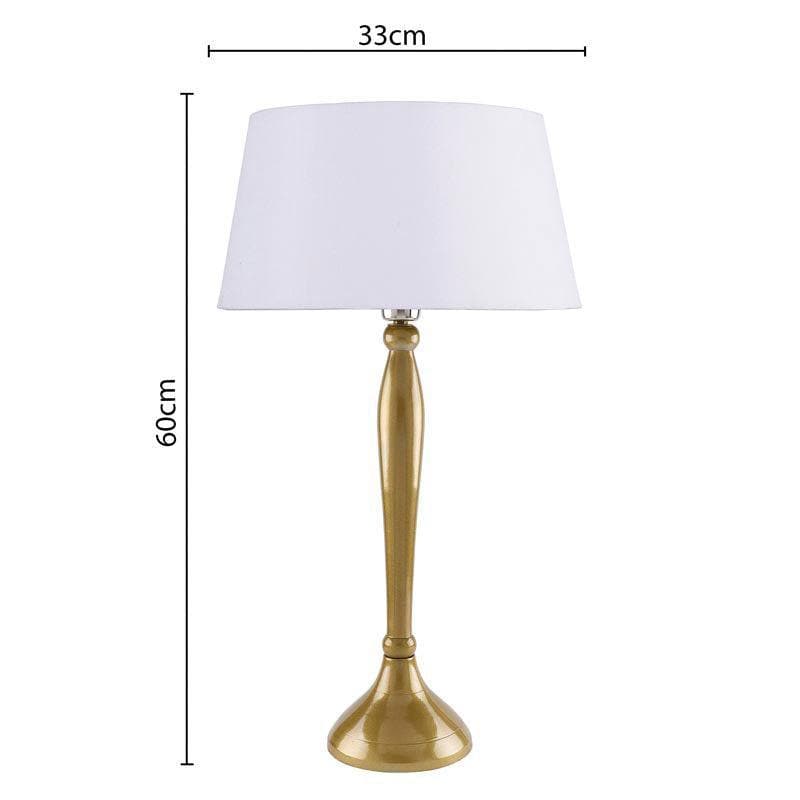 Buy Royal Ovoid Gold Table Lamp - White Table Lamp from Vaaree