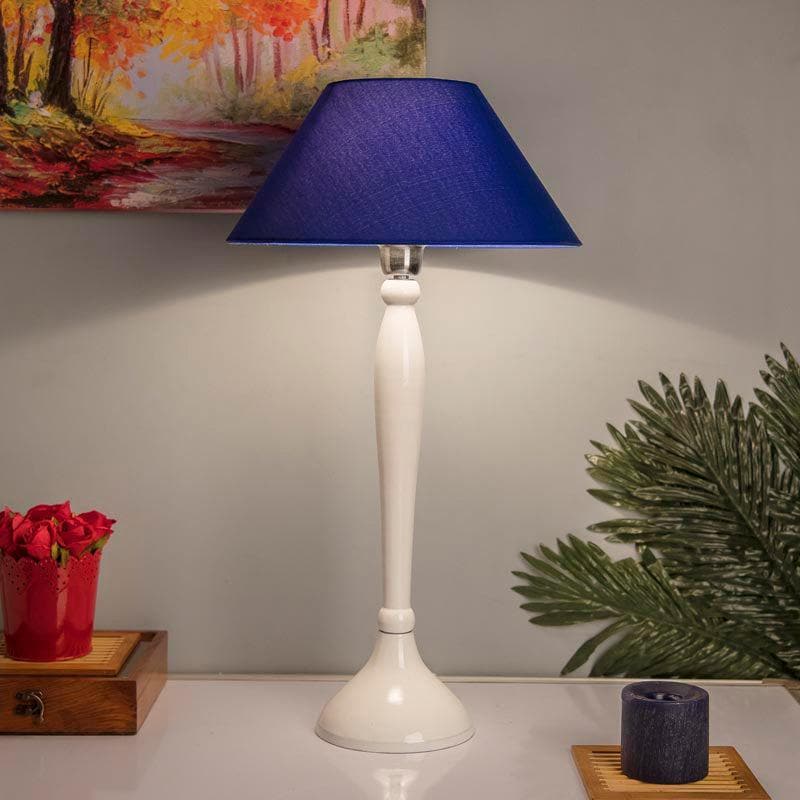 Table Lamp - Royal Ovoid White Table Lamp - Blue