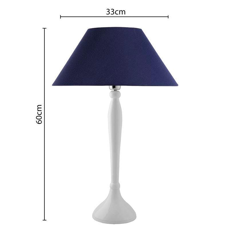 Table Lamp - Royal Ovoid White Table Lamp - Blue