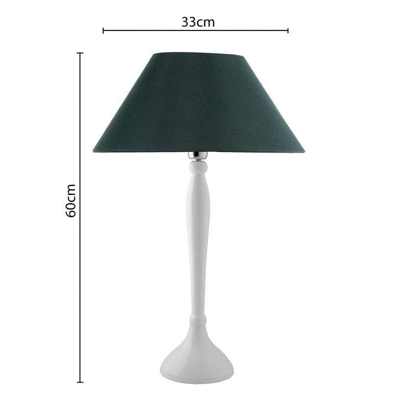 Buy Royal Ovoid White Table Lamp - Green Table Lamp from Vaaree