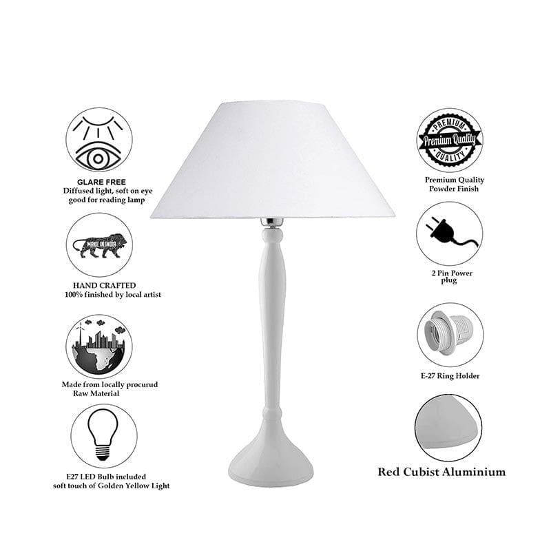 Table Lamp - Royal Ovoid White Table Lamp - White