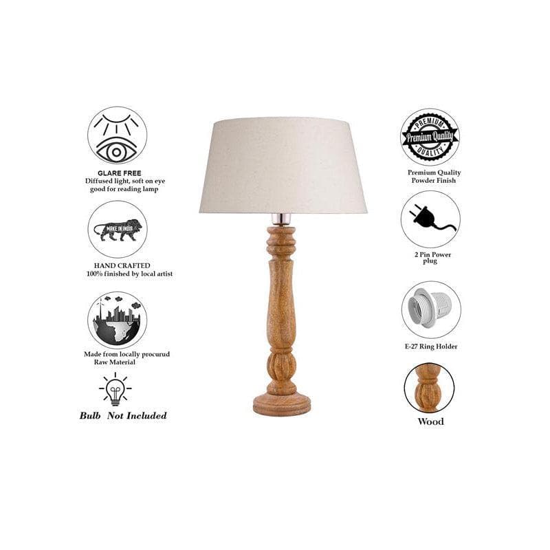 Table Lamp - Rustic Elegance Table Lamp - Khadi