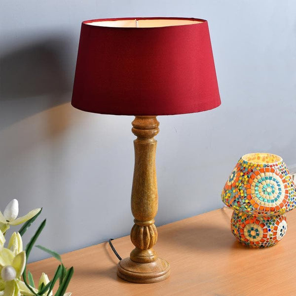 Table Lamp - Rustic Elegance Table Lamp - Red