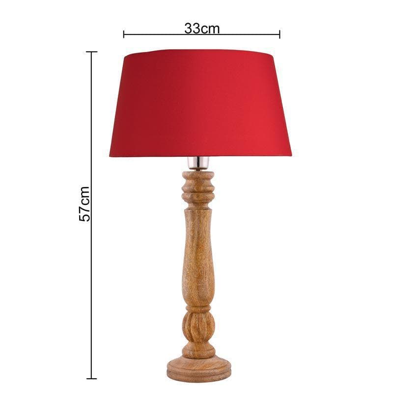 Table Lamp - Rustic Elegance Table Lamp - Red