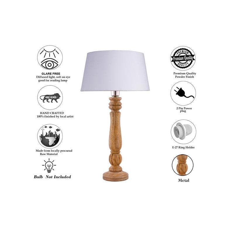 Table Lamp - Rustic Elegance Table Lamp - White