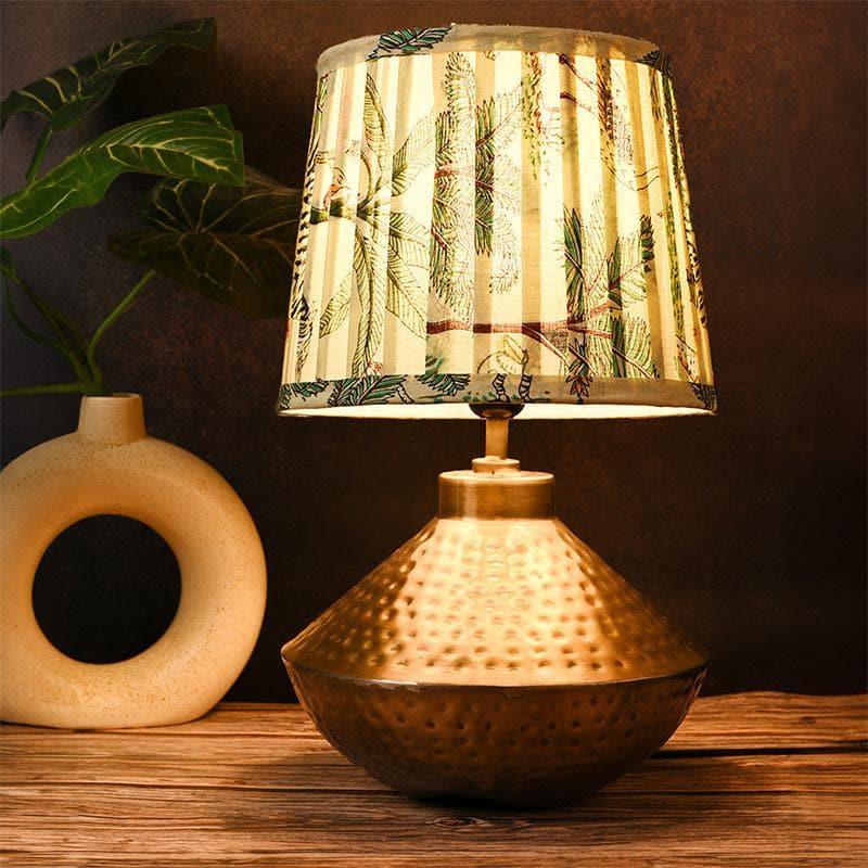 Buy Silas Hammered Table Lamp - Green Table Lamp from Vaaree