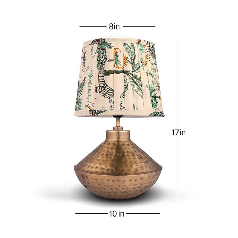 Buy Silas Hammered Table Lamp - Green Table Lamp from Vaaree