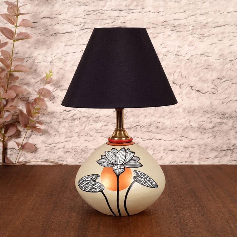 Buy Silver Bloom Terracotta Table Lamp Table Lamp from Vaaree