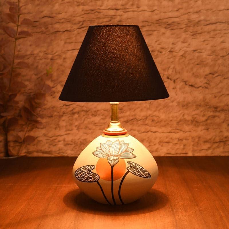 Buy Silver Bloom Terracotta Table Lamp Table Lamp from Vaaree