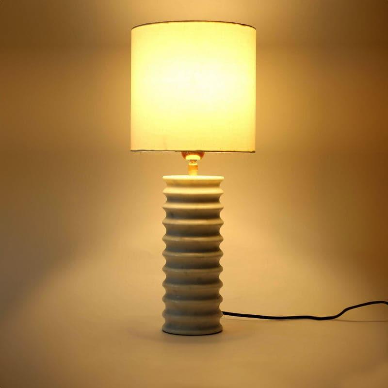 Table Lamp - Spiral Marble Lamp - White
