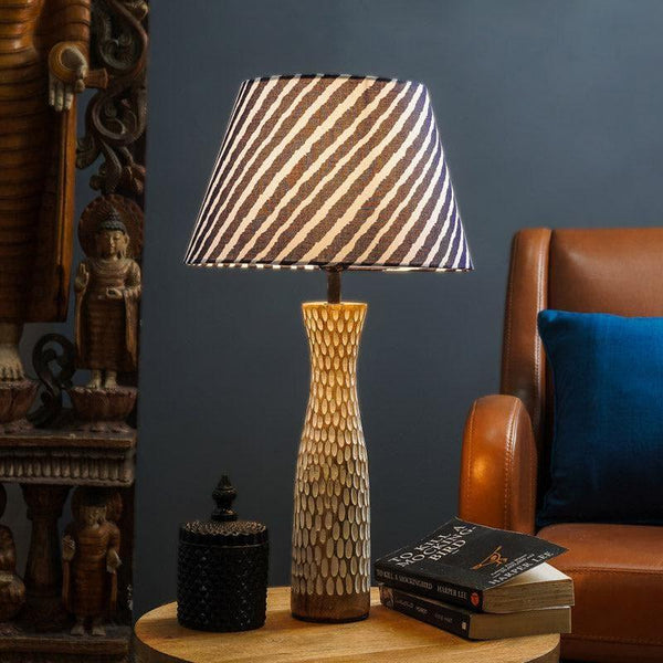 Table Lamp - Stripe Stream Textured Table Lamp