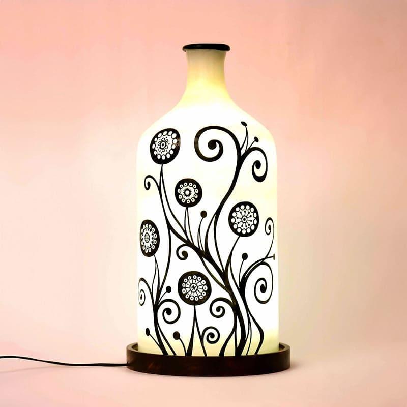 Buy Swirl Art Glass Shade Table Lamp Table Lamp from Vaaree