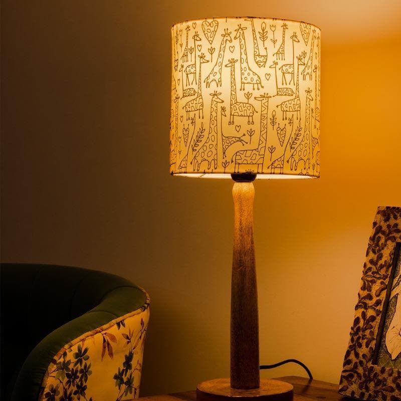 Buy Tall Tales Classy Wooden Stand Table Lamp Table Lamp from Vaaree