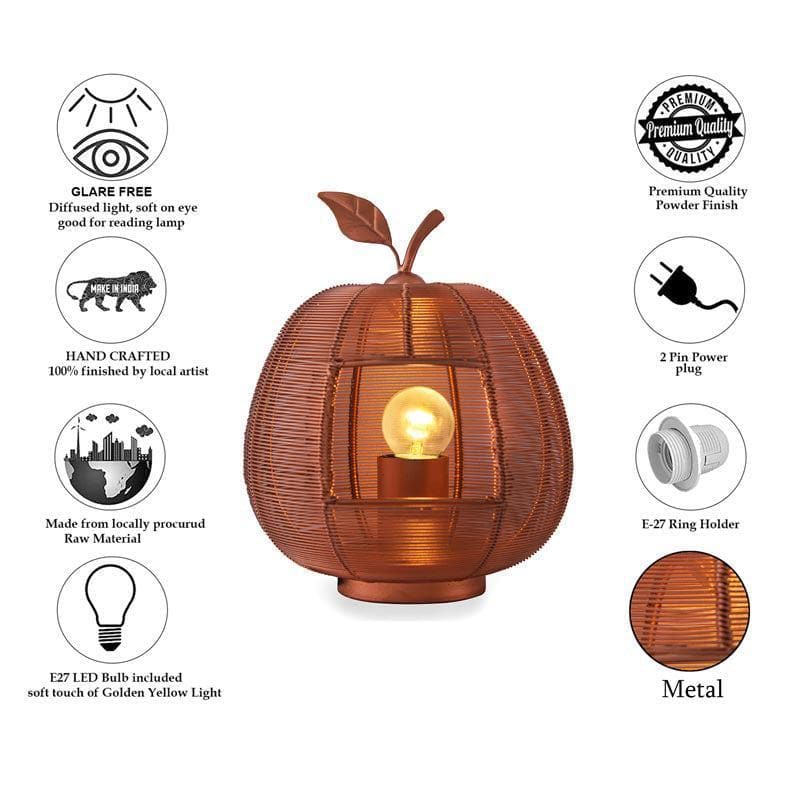 Buy The AppleLightastic - Copper Table Lamp from Vaaree