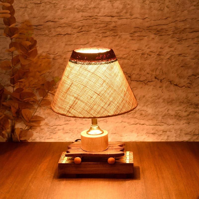 Buy Trida Wooden Table Lamp Table Lamp from Vaaree