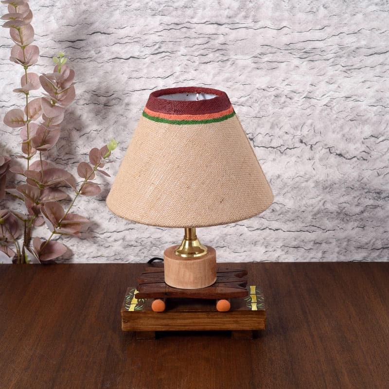 Buy Trida Wooden Table Lamp Table Lamp from Vaaree