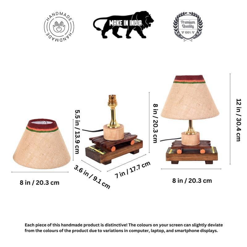 Buy Trida Wooden Table Lamp Table Lamp from Vaaree