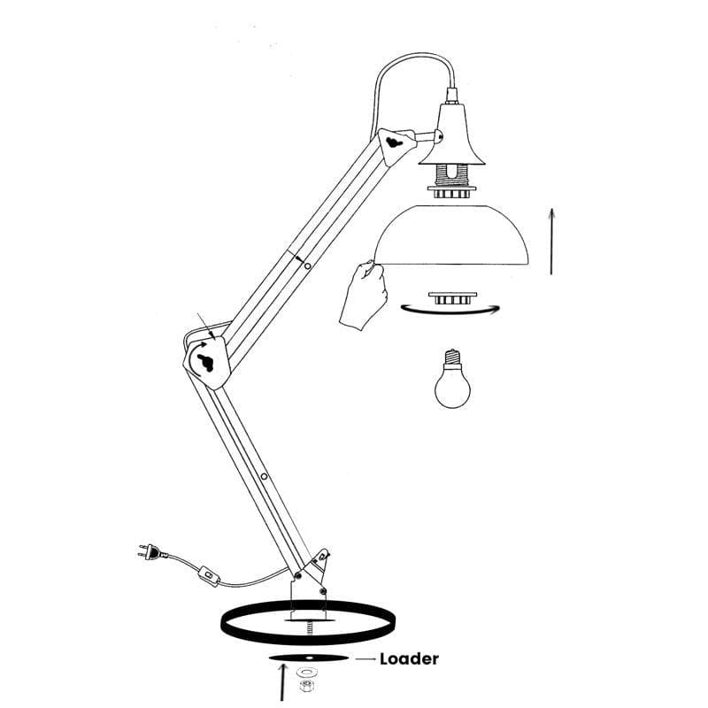 Table Lamp - Utility Architect Table Lamp - White