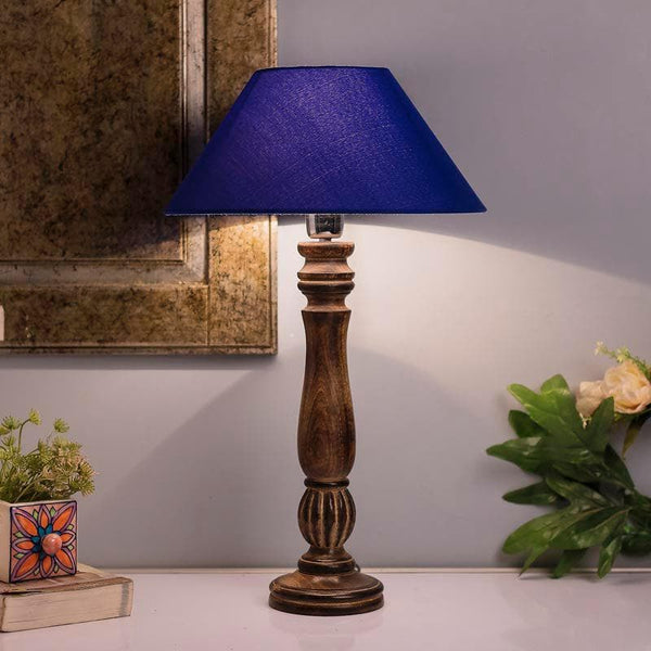 Table Lamp - Vintage Victorian Table Lamp - Blue