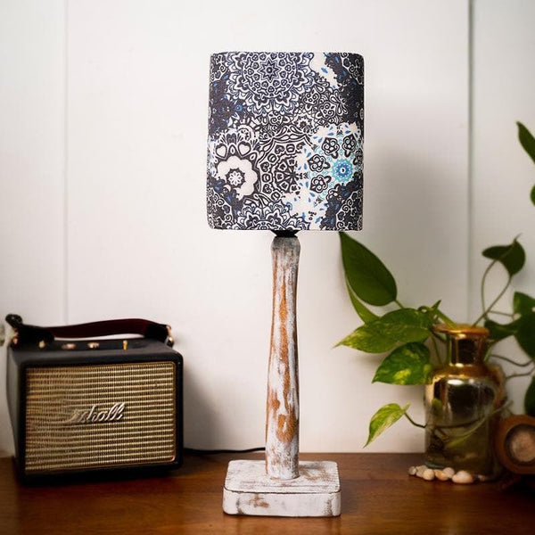 Table Lamp - Vivid Blue With Distress Stand Table Lamp