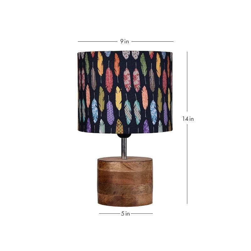 Table Lamp - Vivid Feather Log Stand Table Lamp