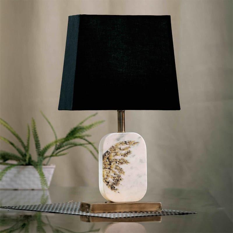 Table Lamp - Winged Marble & Brass Base Table Lamp - Black