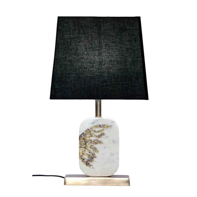 Table Lamp - Winged Marble & Brass Base Table Lamp - Black