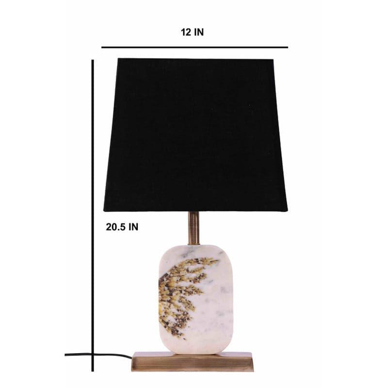 Table Lamp - Winged Marble & Brass Base Table Lamp - Black