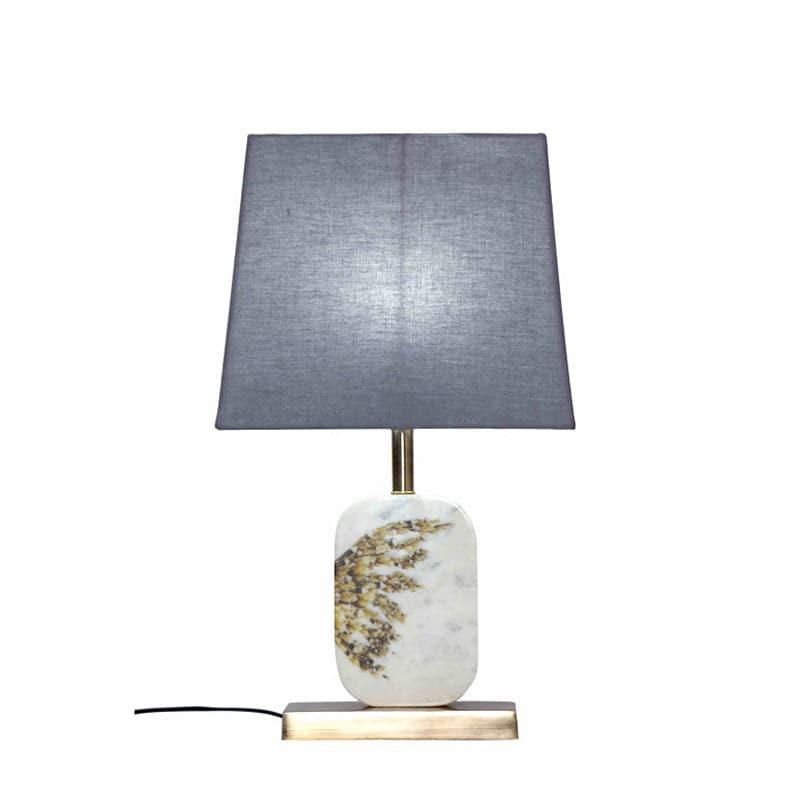 Table Lamp - Winged Marble & Brass Base Table Lamp - Grey
