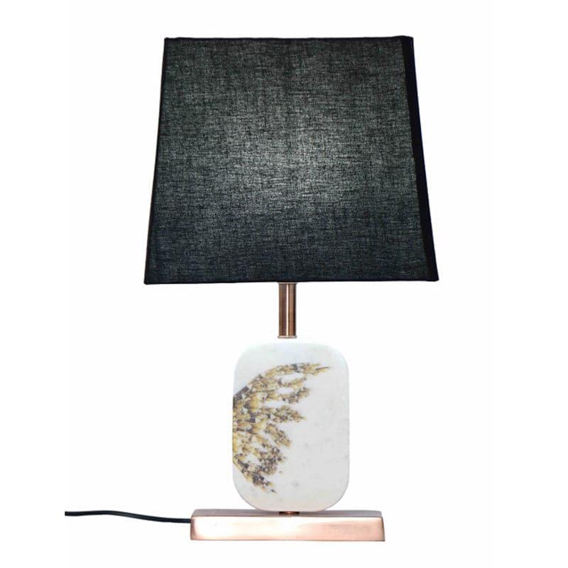 Table Lamp - Winged Marble & Copper Base Table Lamp - Black