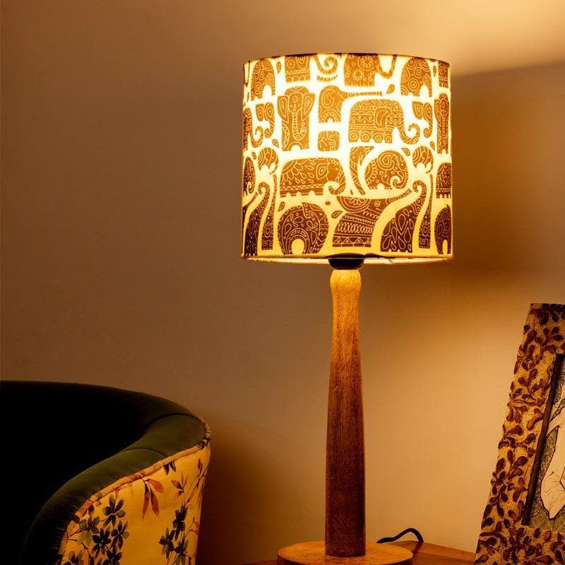 Table Lamp - Zoo Glow Classy Wooden Stand Table Lamp