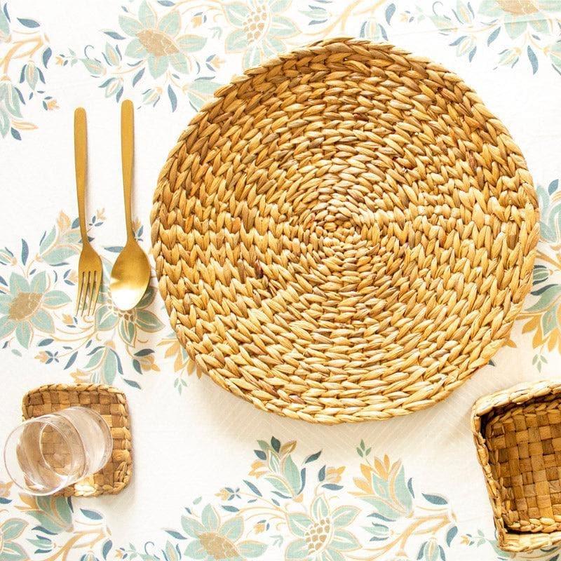 Table Mat - Circle Weaver Natural Fiber Placemat - Set Of Four