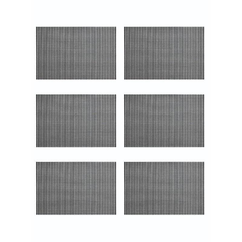 Buy Fansa Woven Placemat (Black & White) - Set Of Six Table Mats from Vaaree