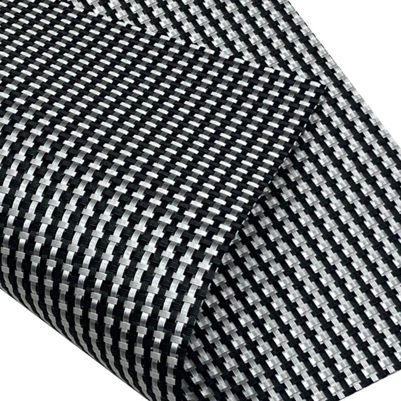 Buy Fansa Woven Placemat (Black & White) - Set Of Six Table Mats from Vaaree