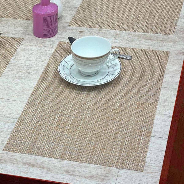 Buy Fansa Woven Placemat (Ivory) - Set Of Six Table Mats from Vaaree