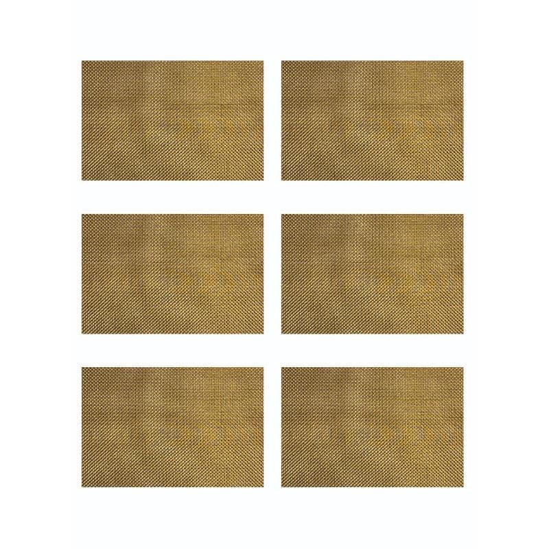 Buy Fansa Woven Placemat (Yellow) - Set Of Six Table Mats from Vaaree