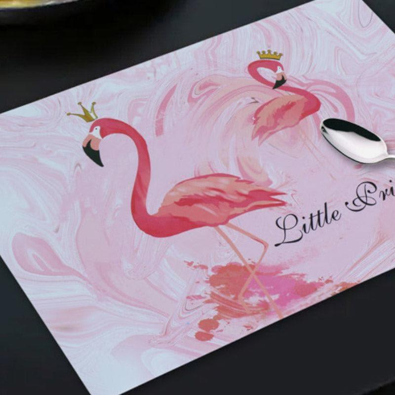 Table Mat - Flamingo Love Placemat - Set Of Six