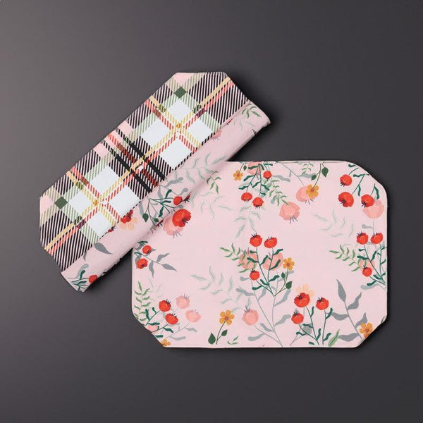 Table Mat - Floral Ecstasy Canvas Placemat - Set Of Two