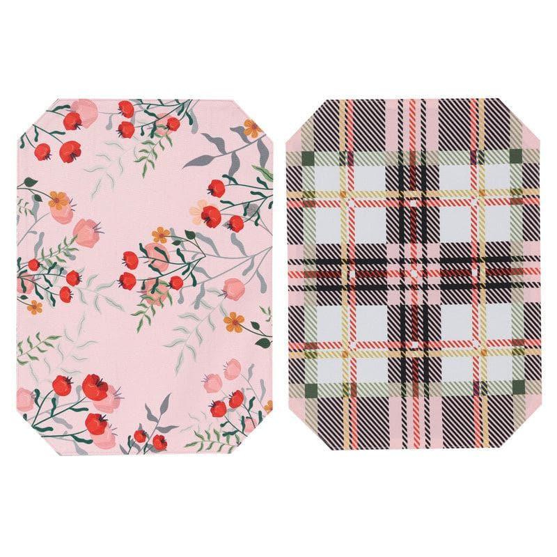 Buy Floral Ecstasy Canvas Placemat - Set Of Two Table Mats from Vaaree