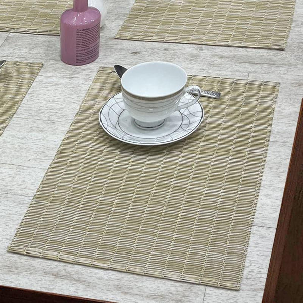 Buy Malda Woven Placemat (Beige) - Set Of Six Table Mats from Vaaree