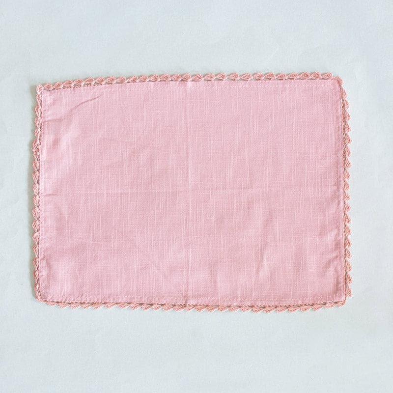 Buy Petal Blush Hand Crochet Placemat - Set of Six Table Mats from Vaaree