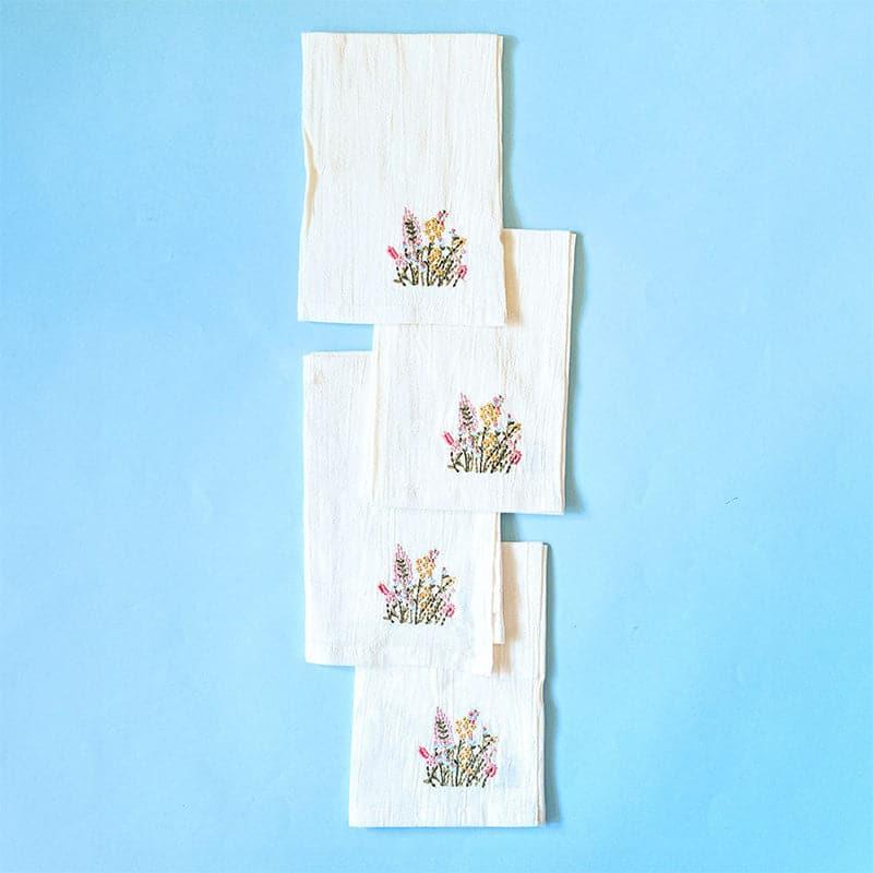 Buy Let Love Bloom Napkin - Set Of Four Table Napkins from Vaaree