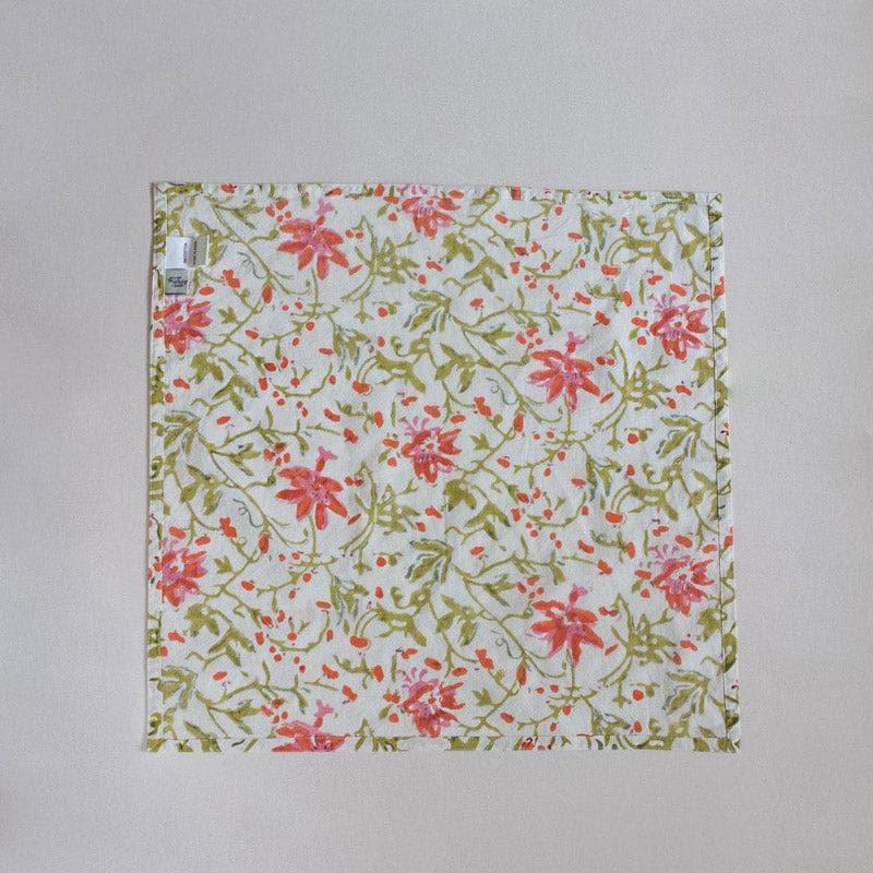 Buy Love In Full Bloom Table Napkin - Set Of Six Table Napkins from Vaaree