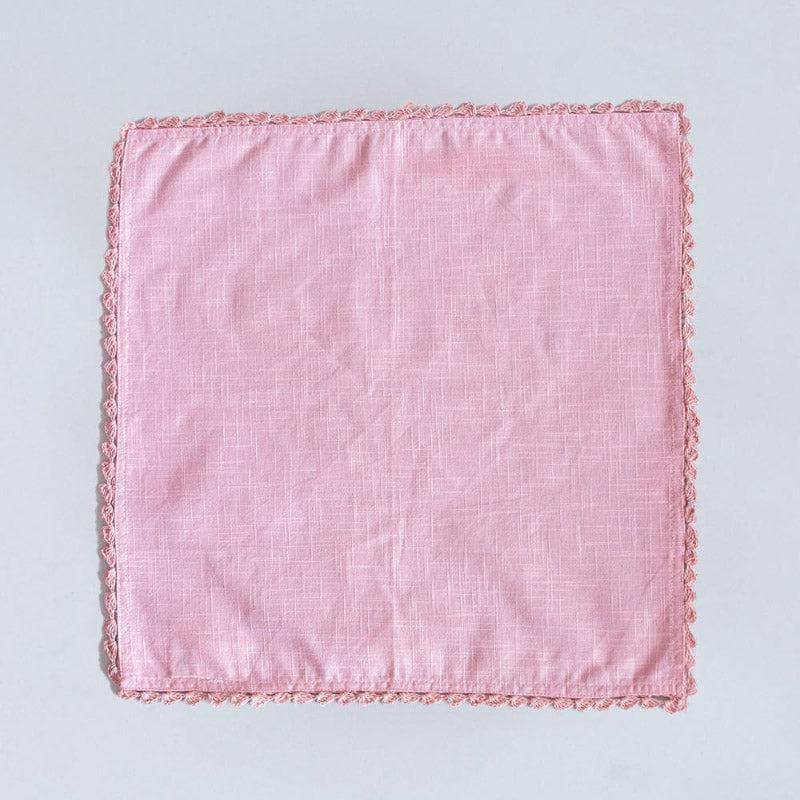 Table Napkin - Petal Blush Hand Crochet Napkin - Set of Six