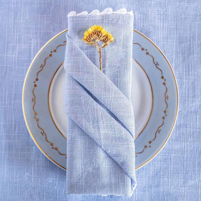 Buy Silver Mist Hand Crochet Napkin - Set of Six Table Napkins from Vaaree